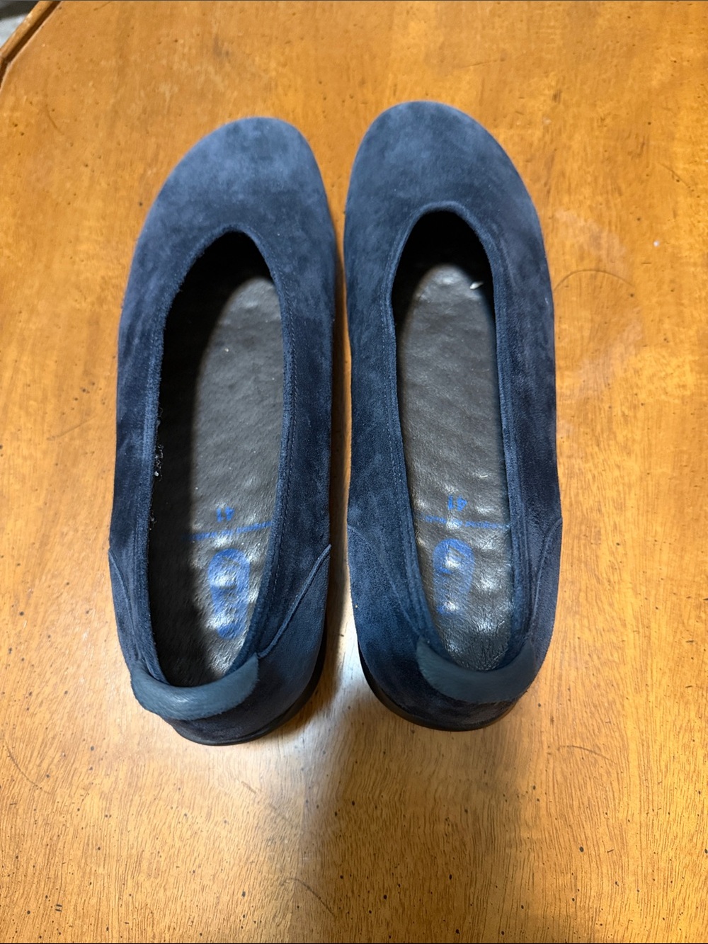 Wolky Women's Blue Suede Ballet Flats